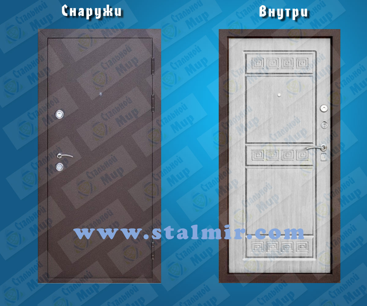 дверь стальная модель толстяк Сандал светлый