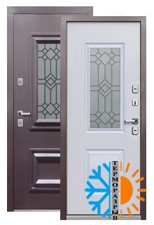 Входная дверь 11 см ISOTERMA Серебро Ривьера айс