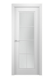 Межкомнатная дверь Скандия ДПГ Белый шелк