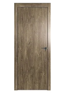 Межкомнатная дверь  ДП L1 Дуб французский MODERN черная вставка 